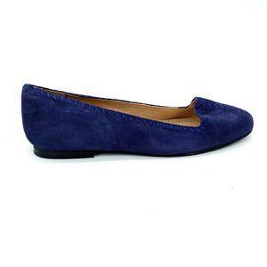 Lands End 474013 Slip On Stitched Navy Flats marked 8.5B but fits more like 8